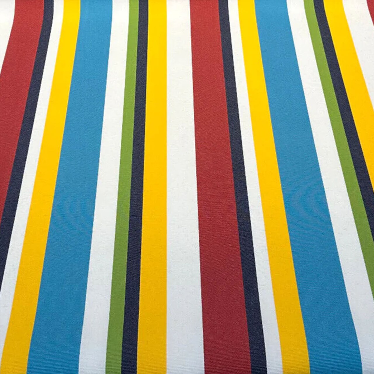 1 Yard Panorama Carnival Red Blue Stripe Sunbrella Upholstery Fabric Multipurpose 54 Inch Width